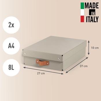 LEITZ L:Puro Förvaringslåda M låg 2st Beige (61480012)