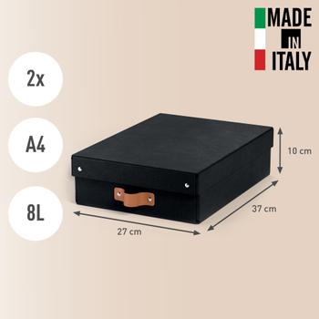 LEITZ L:Puro Förvaringslåda M låg 2st Svart (61480095)
