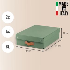 LEITZ Puro opbevaringsboks m/låg 8L medium grøn 2stk (61480050)