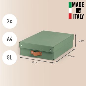 LEITZ L:Puro Förvaringslåda M låg 2st Grön (61480050)