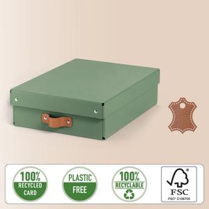 LEITZ Puro opbevaringsboks m/låg 8L medium grøn 2stk (61480050)