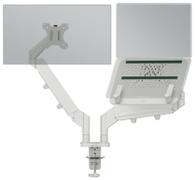 LEITZ Ergo pladsbesparende dual monitor arm & laptop arm, grå