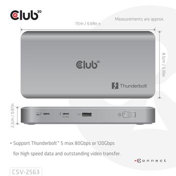 CLUB 3D 5-1 ThunderboltT 5 Hub Triple  (CSV-2563)