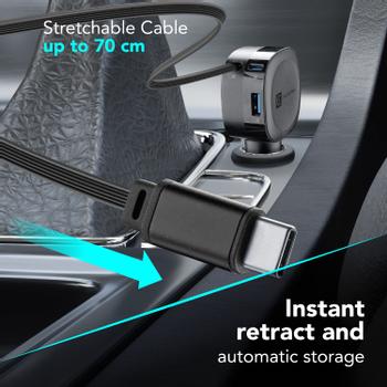 CELLULAR LINE CL Roller Car Charger 65W Black (CBRROLL2USB60WK)