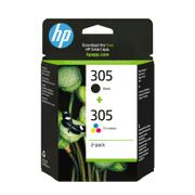 HP 305 - 2-pack - black, colour (cyan, magenta, yellow) - original - blister - ink cartridge - for Deskjet 1255, 23XX, 27XX, 41XX, DeskJet Plus 41XX, ENVY 60XX, 64XX, ENVY Pro 64XX