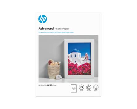 HP Advanced Glossy Photo Paper - fotopapir - blank - 25 ark - 130 x 180 mm (Q8696A)