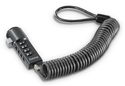 HAMA NotebooklÃ¥s GrÃ¥ med KombinationslÃ¥s (54106)