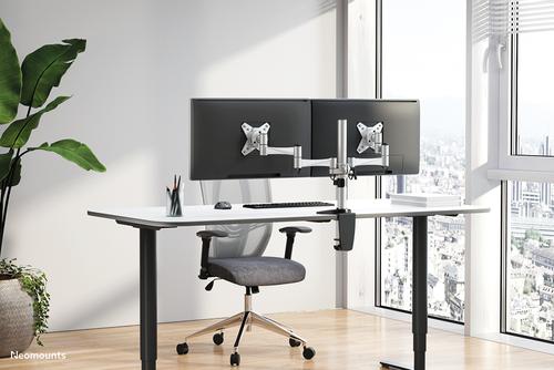 NEOMOUNTS Full Motion Dual desk monitor  (FPMA-D1330DSILVER)