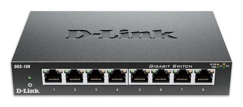 D-LINK 8-PORT 10/ 100/ 1000 GIGABIT METAL HOUSING DESKTOP SWITCH (DGS-108/E)