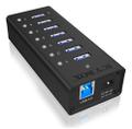 ICY BOX IB-AC618 USB Hub/Port 7x USB 3.0, 1x USB Charge, Aluminium, Incl 12V Power Adapter