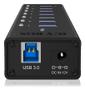 ICY BOX IB-AC618 USB Hub/Port 7x USB 3.0, 1x USB Charge, Aluminium,  Incl 12V Power Adapter (IB-AC618)