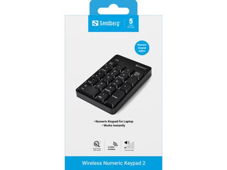 SANDBERG Wireless Numeric Keypad 2 (630-05 $DEL)