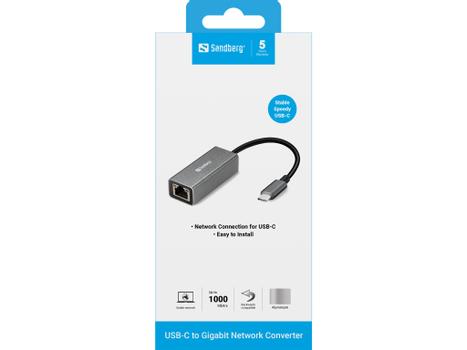 SANDBERG USB-C Gigabit Network Adapter (136-04)