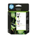 No62 black & color ink cartridges (sampack),  blister