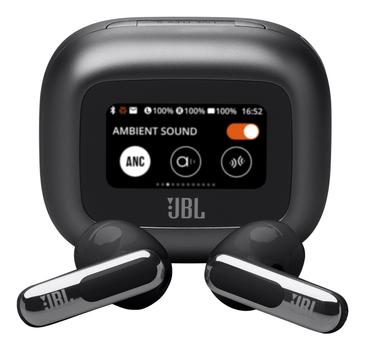 JBL LIVE FLEX 3 Trådløse Høretelefoner,  Earbuds (Sort) Bluetooth,  Støykansellering (ANC), trådløs lading, vanntett IP54, HI-Res Audio (JBLLIVEFLEX3BLK)