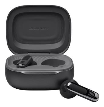 JBL LIVE FLEX 3 Trådløse Høretelefoner,  Earbuds (Sort) Bluetooth,  Støykansellering (ANC), trådløs lading, vanntett IP54, HI-Res Audio (JBLLIVEFLEX3BLK)