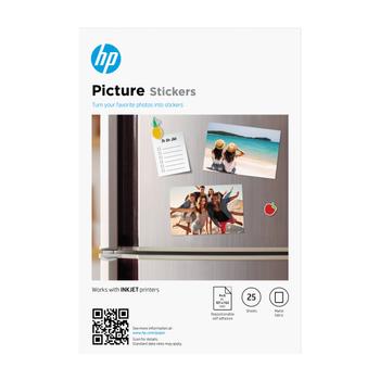 HP PICTURE STICKERS 10X15CM (101 X 152 MM) 25 SHEETS SUPL (AM6D9A)