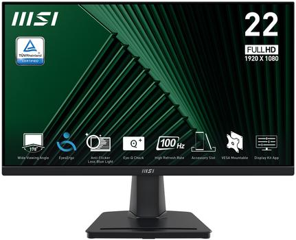 MSI 21.45 Inch Monitor, Fhd (1920  (PRO MP225V)