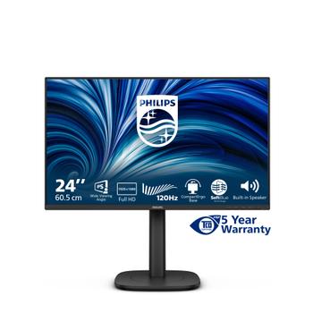 PHILIPS 23.8inch 1920x1080 120Hz IPS Flat H/A 150 MM TUV EyeSafe certified USB HUB SPEAKERS DP HDMI 300cd/m2 TCO 10 (24B2N3200J/00)