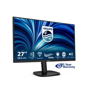 PHILIPS 27inch 2560x1440 120Hz IPS Flat H/A 150 MM TUV EyeSafe certified USB HUB SPEAKERS DPx1 HDMIx2 350cd/m2 TCO 10 (27B2N3500J/00)