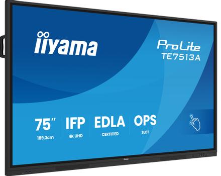 IIYAMA 75" UHD  IR 40P Touch AG with  (TE7513A-B2AG)