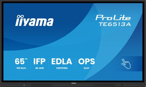 IIYAMA 65" UHD  IR 40P Touch AG with  (TE6513A-B2AG)