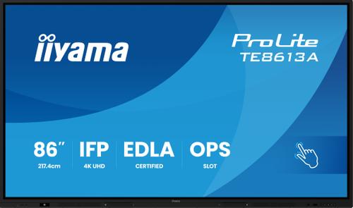IIYAMA 86" UHD  IR 40P Touch AG with  (TE8613A-B2AG)
