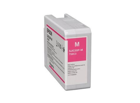 EPSON SJIC55(M): Ink cartridge for ColorWorks CW-D6500/ D6000 (Magenta) (C13T58C340)