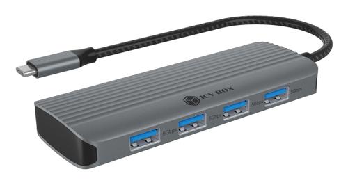 ICY BOX Dokkingstasjon USB-C 6-i-1, 1x HDMI 4K 60Hz, 4x USB Type-A 5 Gbit/s (61142)