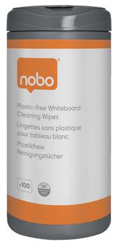 NOBO Plastic-Free Whiteboard Cleaning Wipes (Tub 100 Wipes) - 1915713 (1915713)
