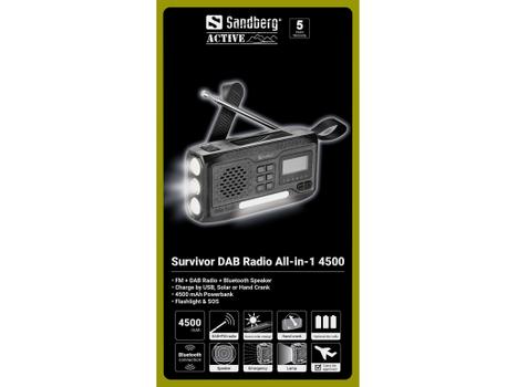 SANDBERG Survivor DAB Radio All-in-1 4500 (421-17)