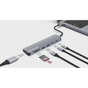 MANHATTAN Usb-C Dock/Hub With Card  (190442)