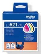 BROTHER LC521VAL Valuepakke