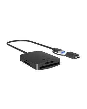 ICY BOX USB 3.2 Gen 1 card reader, Type-C + A, CF, MS, SD, microSD (IB-CR302-CU3)