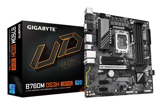 GIGABYTE Motherboard - Supports Intel  (B760M DS3H GEN5)