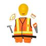 MELISSA & DOUG MND Pretend Play Costume Set Construction Worker