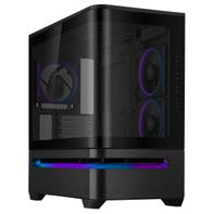 ASUS PRIME AP202 TG ARGB mATX Tower (sort) mATX, 1x 120mm vifte bak, 2x 120mm vifte side, Herdet Glass
