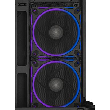 ASUS PRIME AP202 TG ARGB mATX Tower (sort) mATX, 1x 120mm vifte bak, 2x 120mm vifte side, Herdet Glass (90DC00P0-B19000)