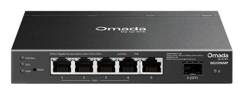 TP-LINK | SG2206MP | Omada Access Switch  | 5x Port | 1Gbit/s | 63W PoE (SG2206MP)