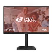 AOC C 24E4CV - LED monitor - 24" (23.8" viewable) - 1920 x 1080 Full HD (1080p) @ 120 Hz - IPS - 300 cd/m² - 1500:1 - 4 ms - HDMI, DisplayPort, USB-C - speakers - black