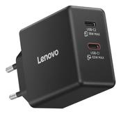 Lenovo Dual USB-C 65W GaN Charger Black EU (40AW065BEU)