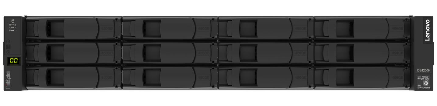 LENOVO ISG ThinkSystem DE4200H 64GB Cache HICless Hybrid Flash Array 2U12 LFF (7DCAA002EA)