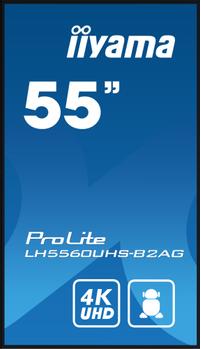 IIYAMA 55" 3840x2160,  UHD VA panel,  (LH5560UHS-B2AG)