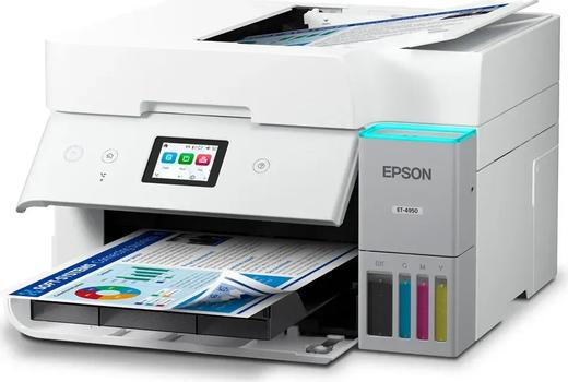 EPSON ECOTANK ET-4956 18 PPM BLACK / 9 PPM COLOR WI-FI AIRPRINT USB ETHERNET 250-SHEET PRECISIONCORE TECHNOLOGY FAX 2.4IN TOUCHSCREEN IN (C11CL40403)