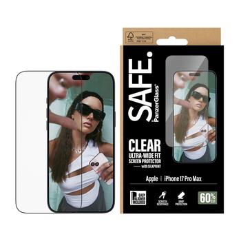 PanzerGlass SAFE by PanzerGlass Screen Protector w. Black Frame iPhone 17 Pro Max Ultra-Wide Fit w. EasyAligner (SA91001)