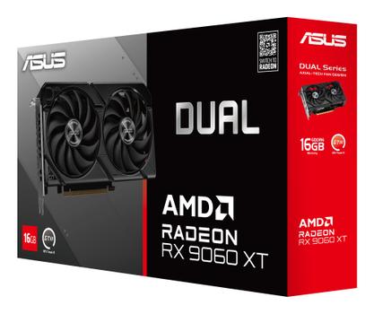 ASUS Dual - Graphics card - Radeon RX 9060 XT - 16 GB GDDR6 - PCI Express 5.0 - HDMI, 2 x DisplayPort (90YV0LG2-M0NA00)