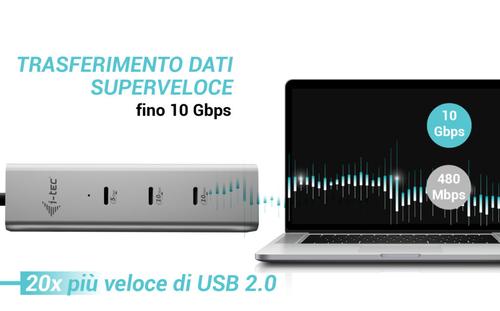 I-TEC USB-C CHARGE HUB 5 PORTS WITH USB-C VIDEO 8K PD 85W PERP (C31HUBMETAL8KPDPRO)