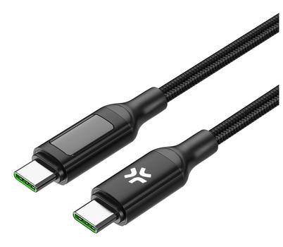 CELLY USBCUSBC100WLED - USB-C TO USB-C CABLE 100W PD WITH LED DISPLAY (USBCUSBC100WLED)