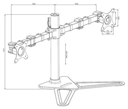IIYAMA Flexible desk mount 10" - (DS1002D-B1)