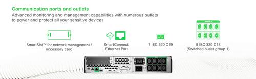 APC SMART-UPS 3000VA LCD RM 2U 230V WITH SMARTCONNECT                IN ACCS (SMT3000RMI2UC)